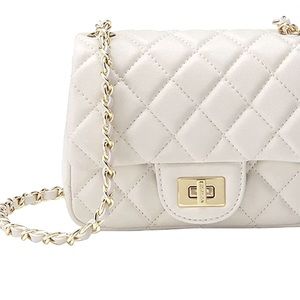 Super Cute 🥰 White & Gold crossbody Small bag No Brand. NWOT